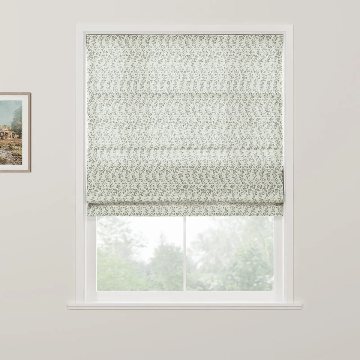 Britt Bengoechea x TWOPAGES Floral Print Linen Cotton Roman Blind Cordless