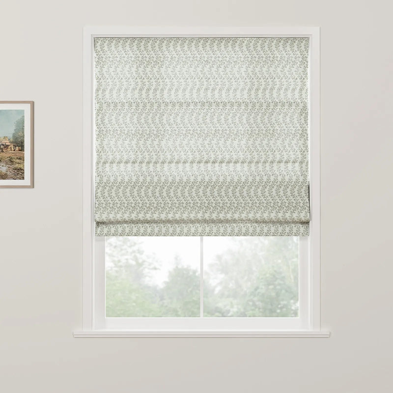 Britt Bengoechea x TWOPAGES Floral Print Linen Cotton Roman Blind Cordless