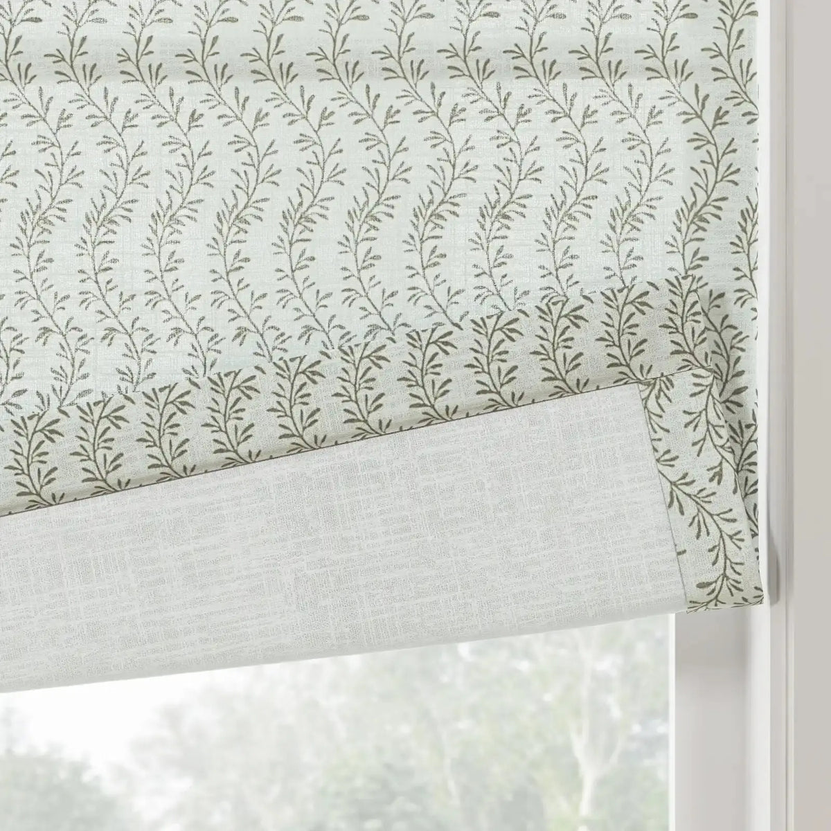 Britt Bengoechea x TWOPAGES Floral Print Linen Cotton Roman Blind Cordless