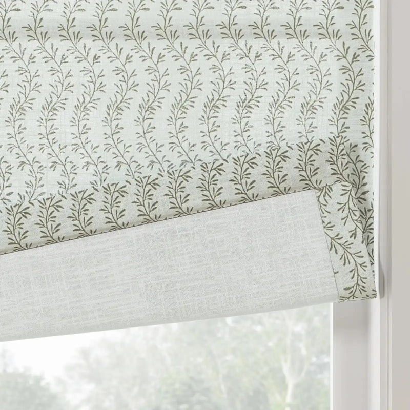 Britt Bengoechea x TWOPAGES Floral Print Linen Cotton Roman Blind Cordless