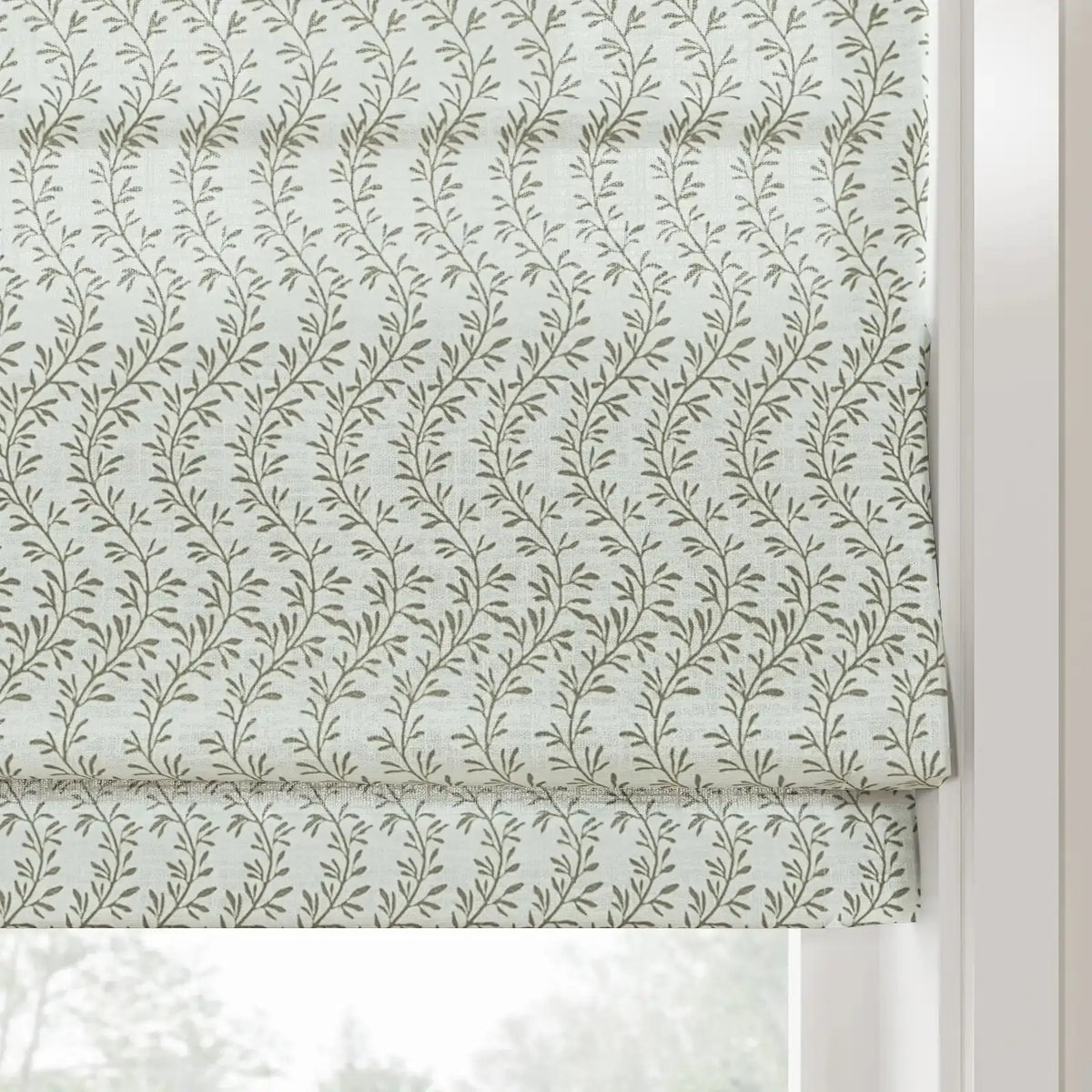 Britt Bengoechea x TWOPAGES Floral Print Linen Cotton Roman Blind Cordless