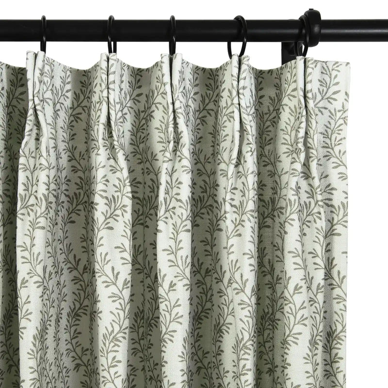 Britt Bengoechea x TWOPAGES Cottage Floral Printed Linen Cotton Pleated Curtains