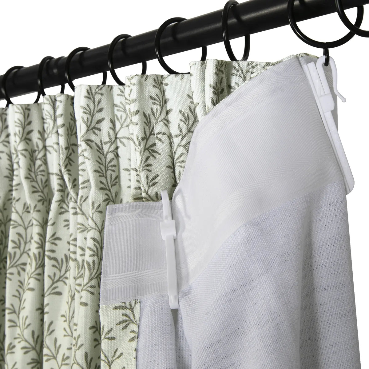 Britt Bengoechea x TWOPAGES Cottage Floral Printed Linen Cotton Pleated Curtains