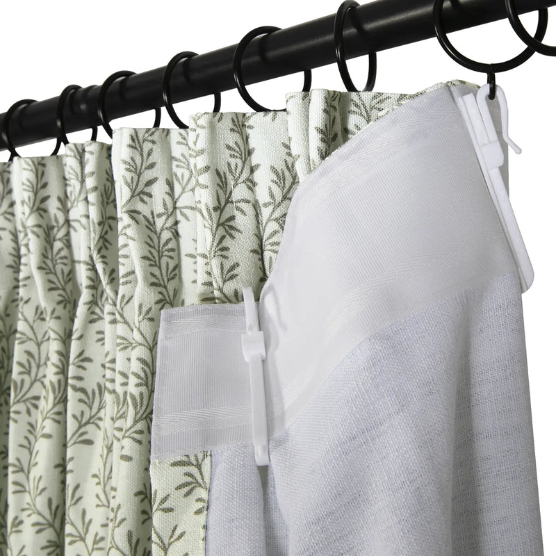 Britt Bengoechea x TWOPAGES Cottage Floral Printed Linen Cotton Pleated Curtains