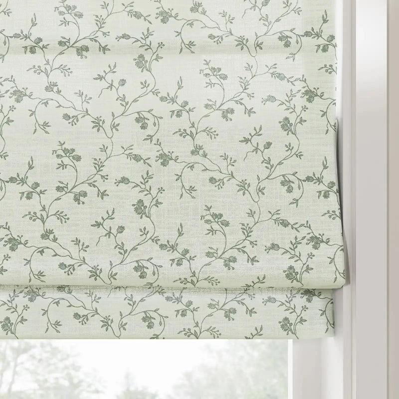 Britt Bengoechea x TWOPAGES Floral Print Linen Cotton Roman Blind Cordless