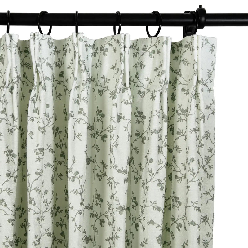 Britt Bengoechea x TWOPAGES Cottage Floral Printed Linen Cotton Pleated Curtains