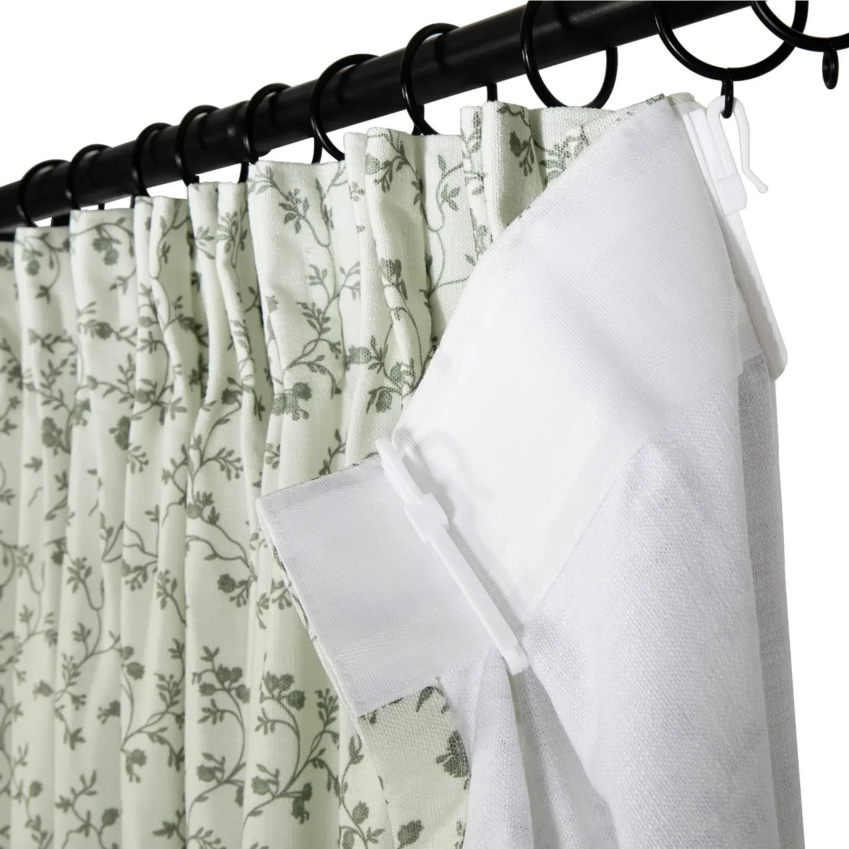 Britt Bengoechea x TWOPAGES Cottage Floral Printed Linen Cotton Pleated Curtains