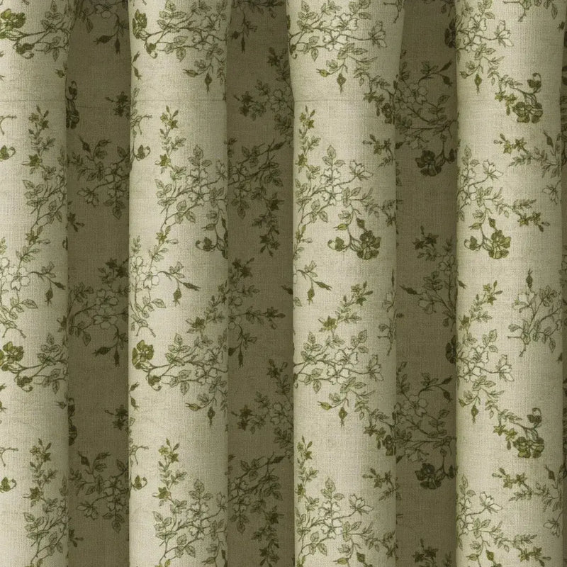 Sara Le x TWOPAGES Vintage Printed Linen Pleated Curtains