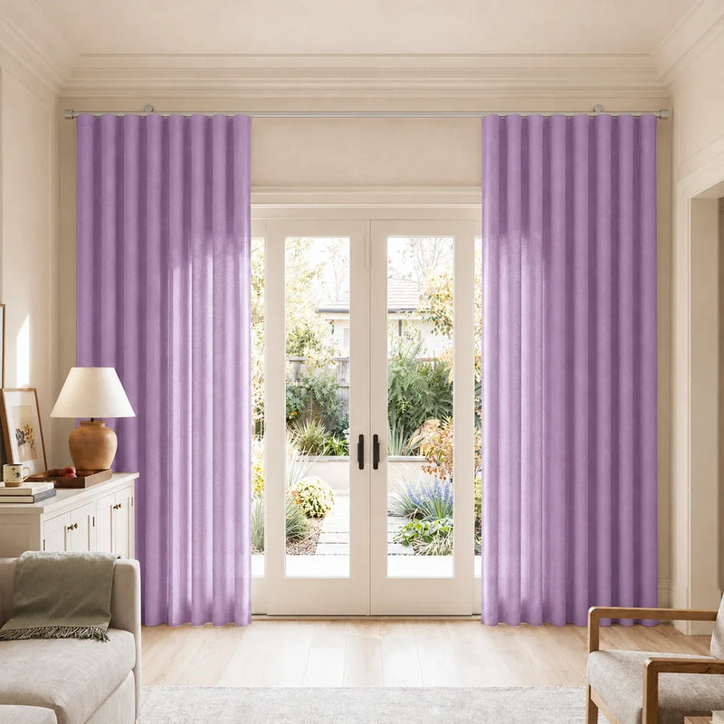 Birkin Velvet S-fold Curtains with Belt Hook - Cato Traverse Rod