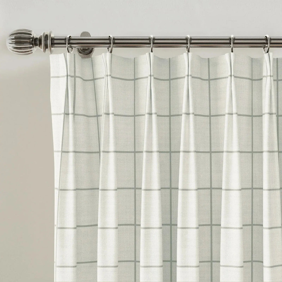Stefana Silber x TWOPAGES Graphic Printed Linen Blend Pleated Curtains