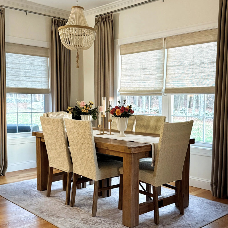 Lay Natural Ramie Bamboo Woven Blind - Wall White