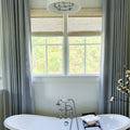 Lay Natural Ramie Bamboo Woven Blind - Wall White