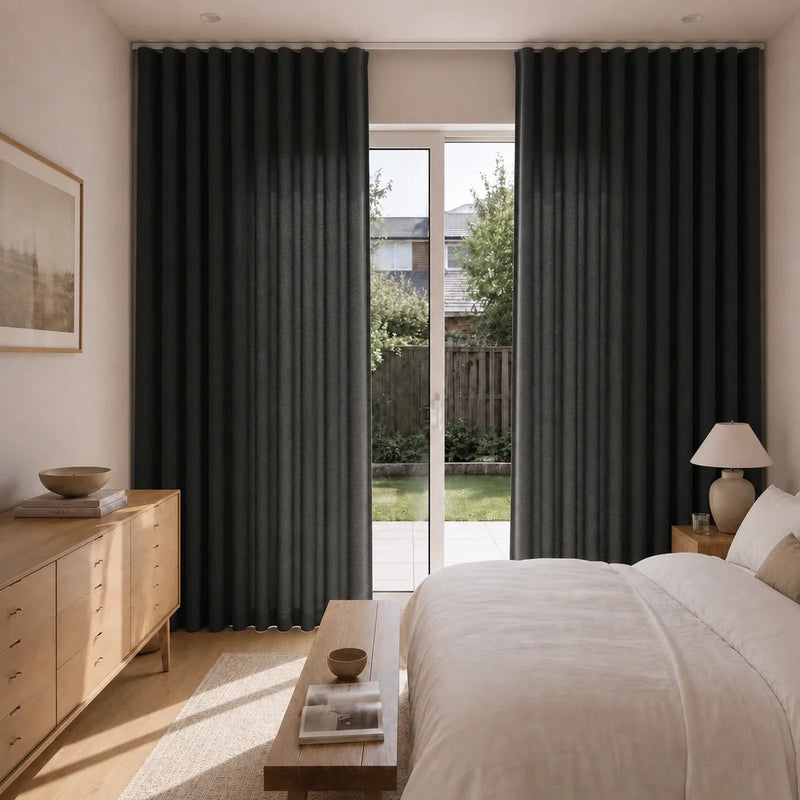 Birkin Velvet S-fold Curtains with Belt Hook - Lora Track