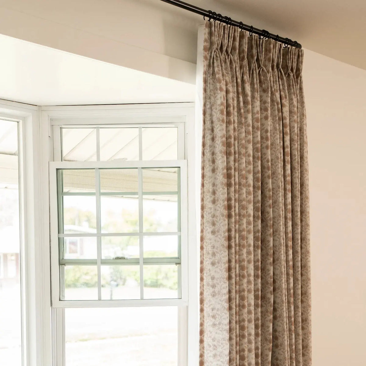 Rebecca Hughes x TWOPAGES Classic Vintage Printed Cotton Pleated Curtains