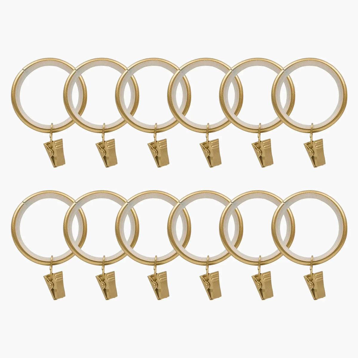 Jaylon Quiet-Glide Curtain Clip Rings (Pack of 12)