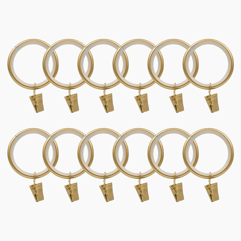 Jaylon Quiet-Glide Curtain Clip Rings (Pack of 12)