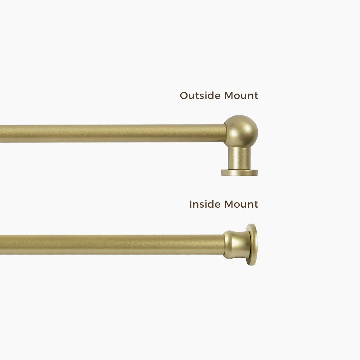 Milo Cafe Curtain Rod with Rings