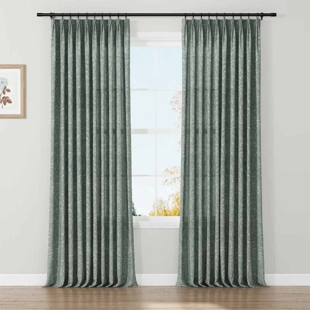 Holly Botanical Boho Pleated Curtains