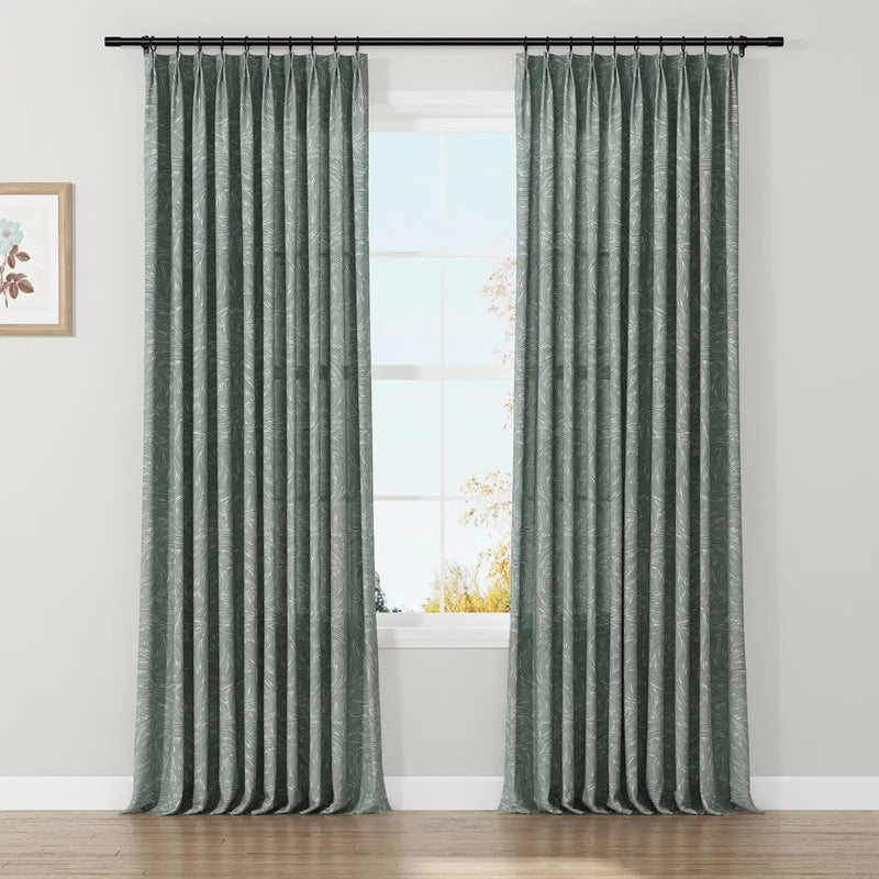 Holly Botanical Boho Pleated Curtains