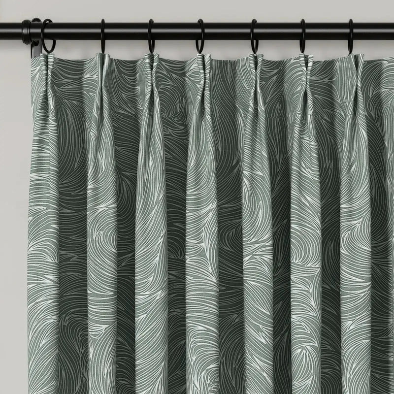 Holly Botanical Boho Pleated Curtains