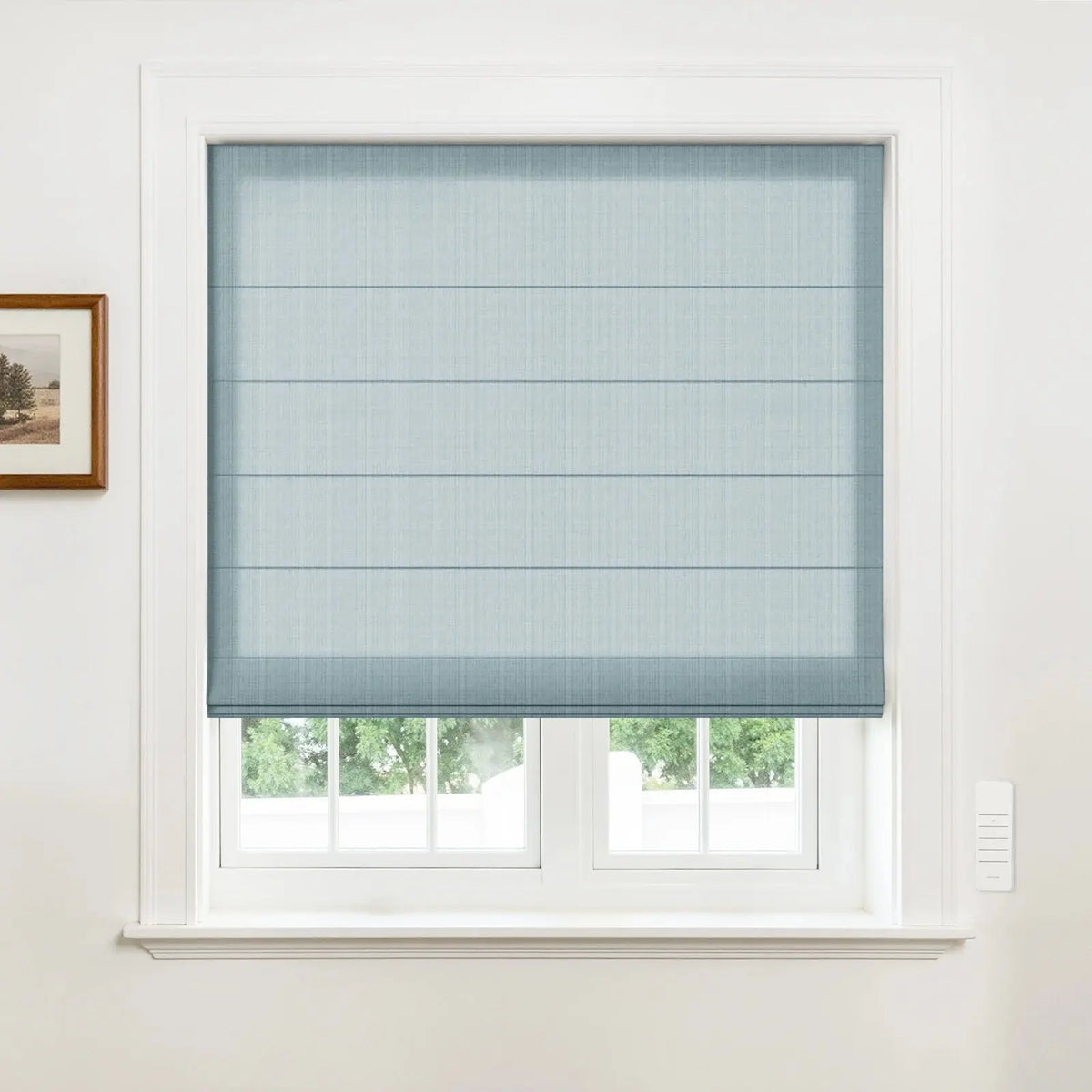 Alvin Motorised Linen Light Filtering Roman Blind