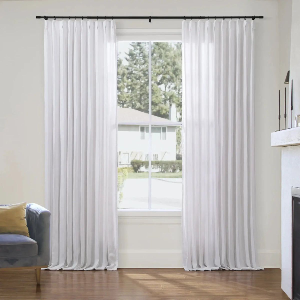 Patti Premium Belgian Linen Pleated Curtains