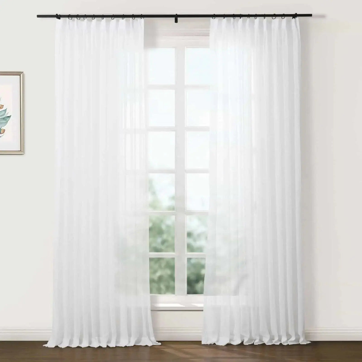 Flynn Airy Lightweight Pleated Sheer Curtain