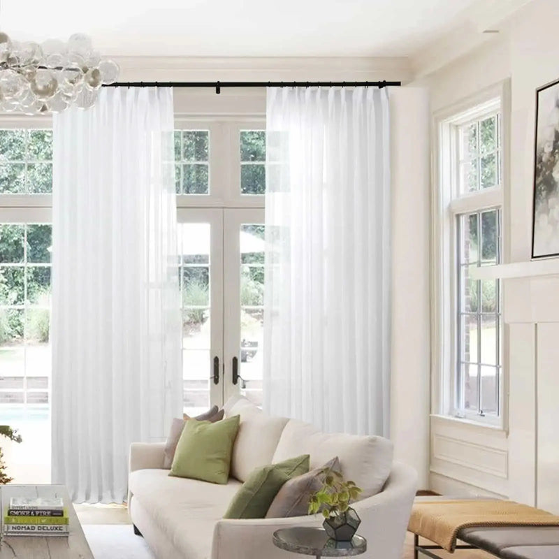 Flynn Airy Lightweight Pleated Sheer Curtain