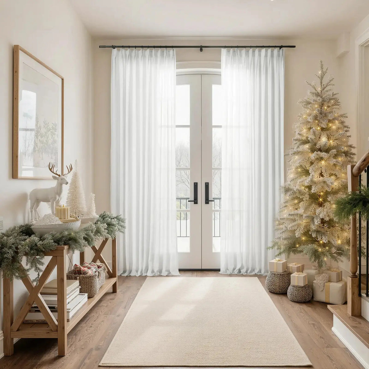 Flynn Airy Lightweight Pleated Sheer Curtain
