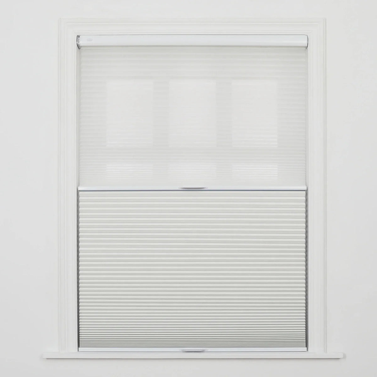 Aura No-Drill Day Night Blockout Cellular Window Blinds Cordless