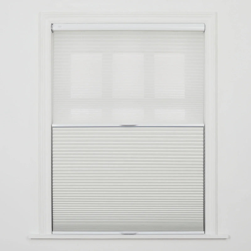 Aura No-Drill Day Night Blockout Cellular Window Blinds Cordless