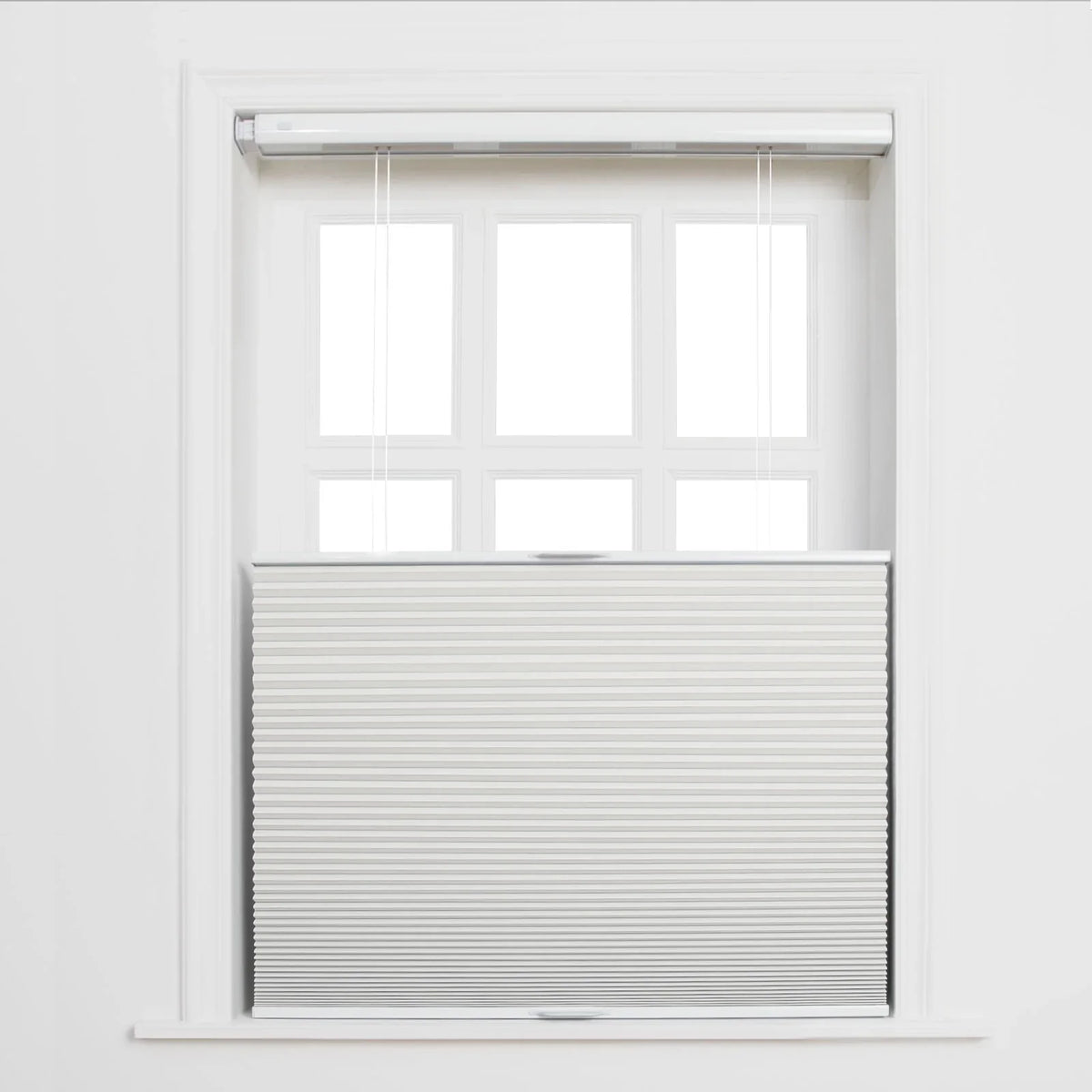 Aura No-Drill Top Down Bottom Up Blockout Cellular Window Blinds Cordless