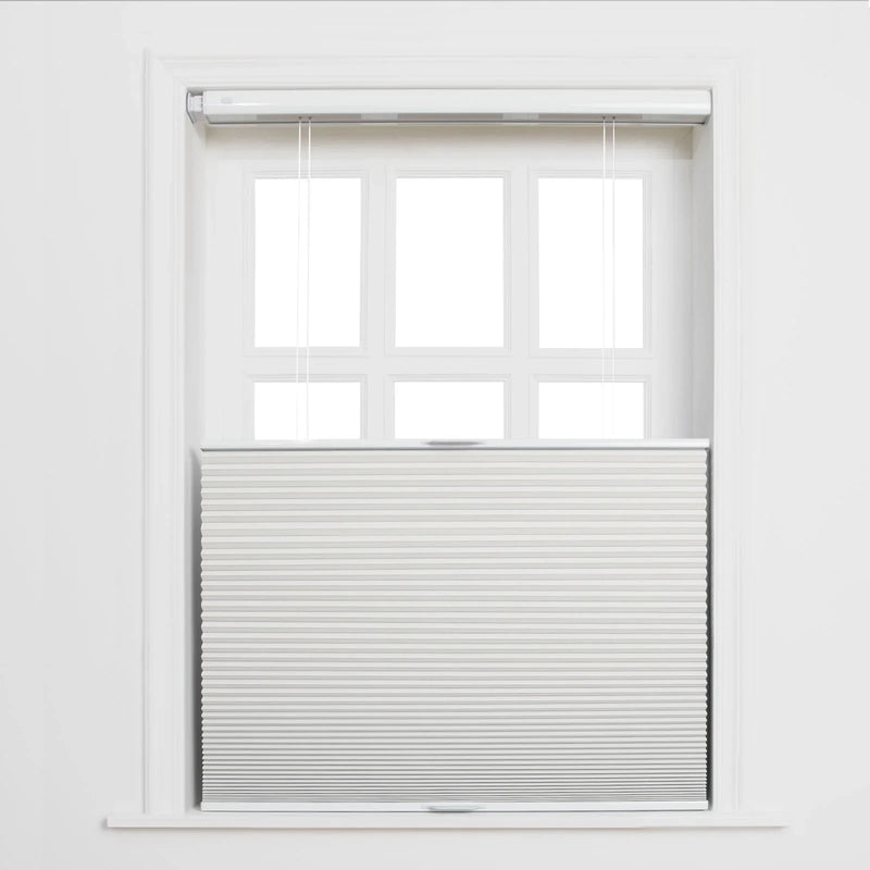Aura No-Drill Top Down Bottom Up Blockout Cellular Window Blinds Cordless