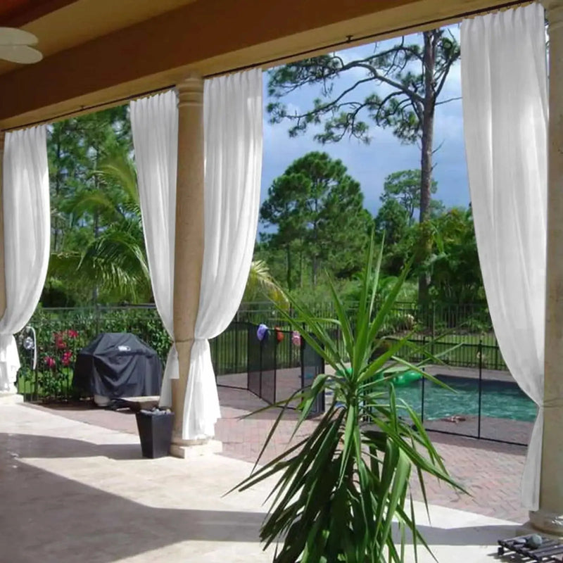 Scandina Solid Sheer Pleated Curtains