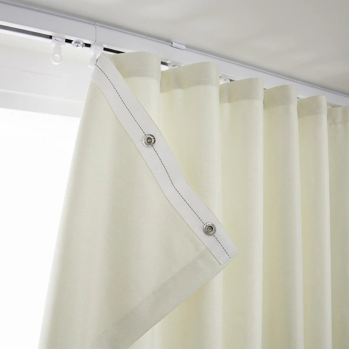 Karin Pure Wool S-fold Curtains with Snap Tape - Lora Track