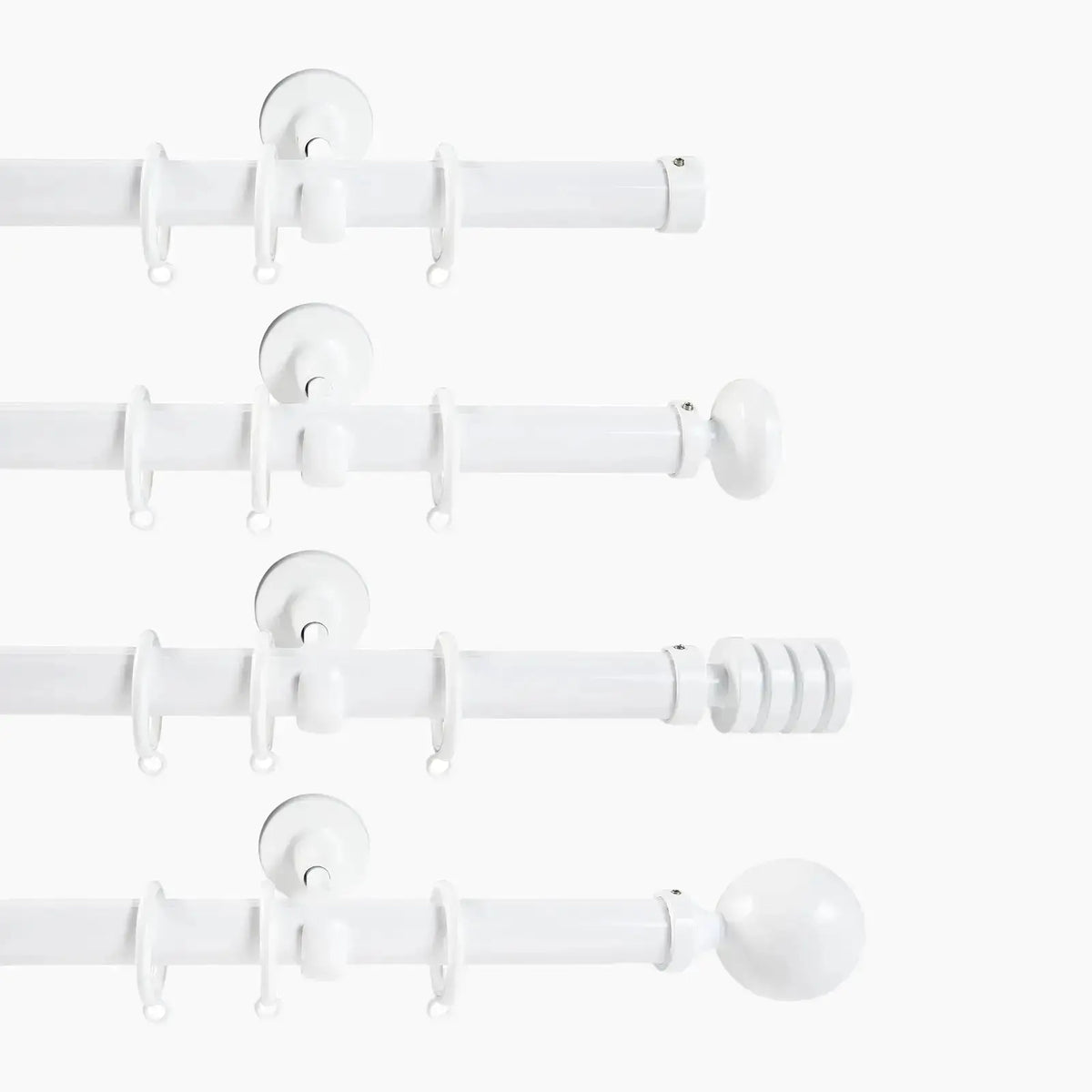 Arno Single Decorative Curtain Rod with Rings