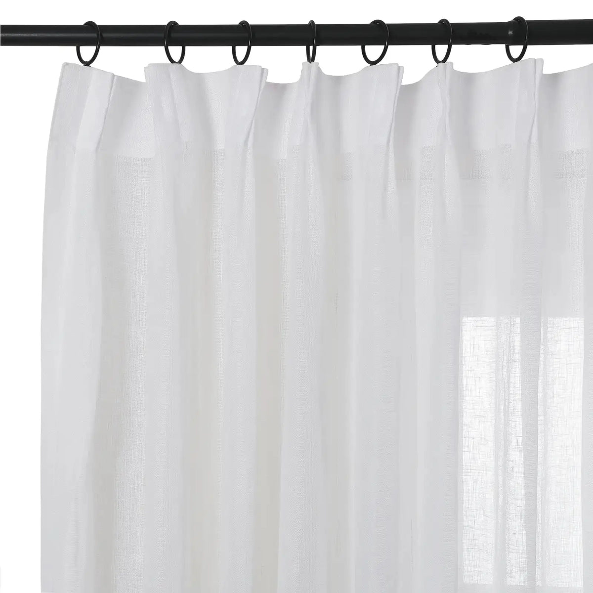 Joy Pure Linen Pleated Sheer Curtains