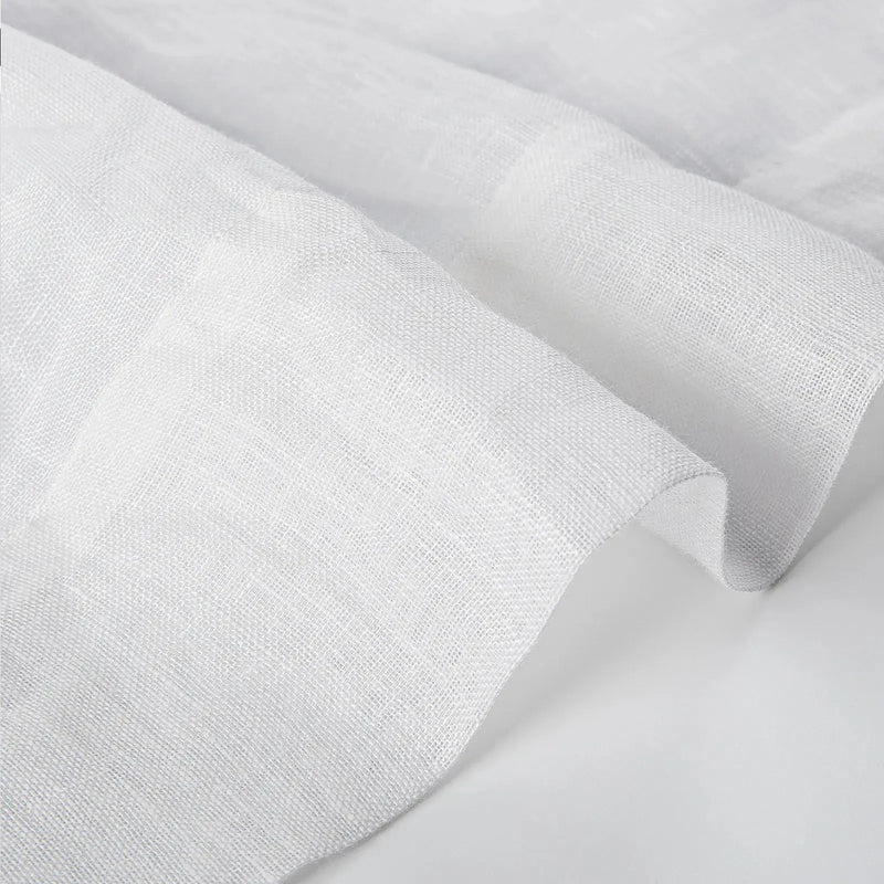 Joy Pure Linen Pleated Sheer Curtains