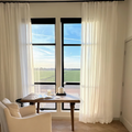 Joy Pure Linen Pleated Sheer Curtains