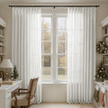 Joy Pure Linen Pleated Sheer Curtains