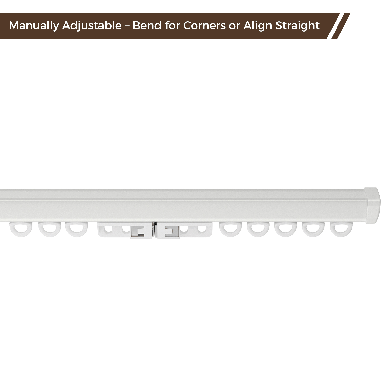 Velin Bendable Single Ceiling Curtain Track