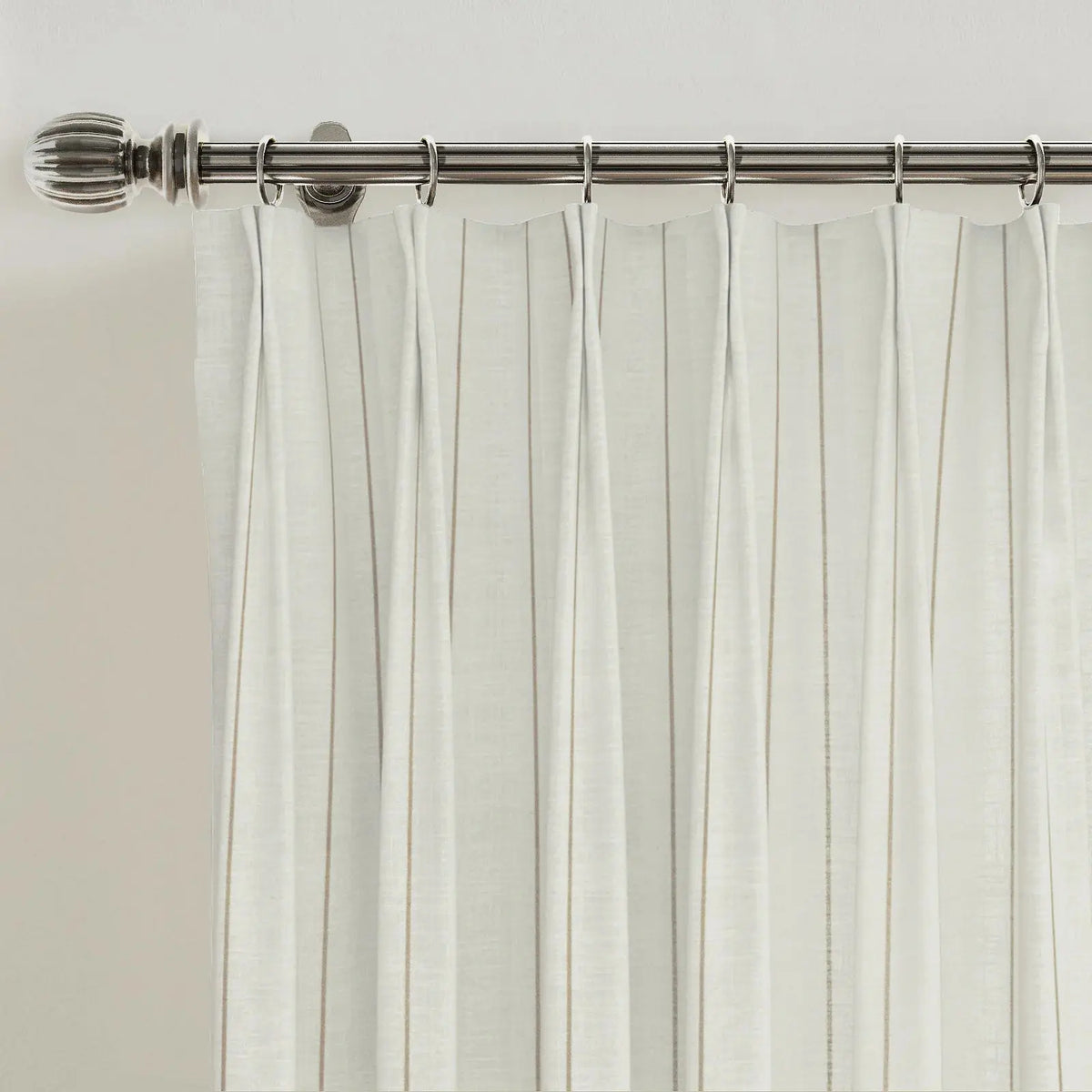 Stefana Silber x TWOPAGES Graphic Printed Linen Blend Pleated Curtains