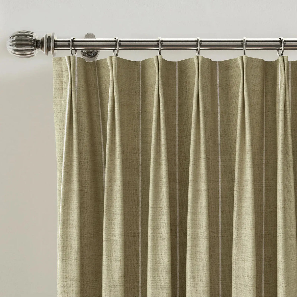 Stefana Silber x TWOPAGES Graphic Printed Linen Blend Pleated Curtains