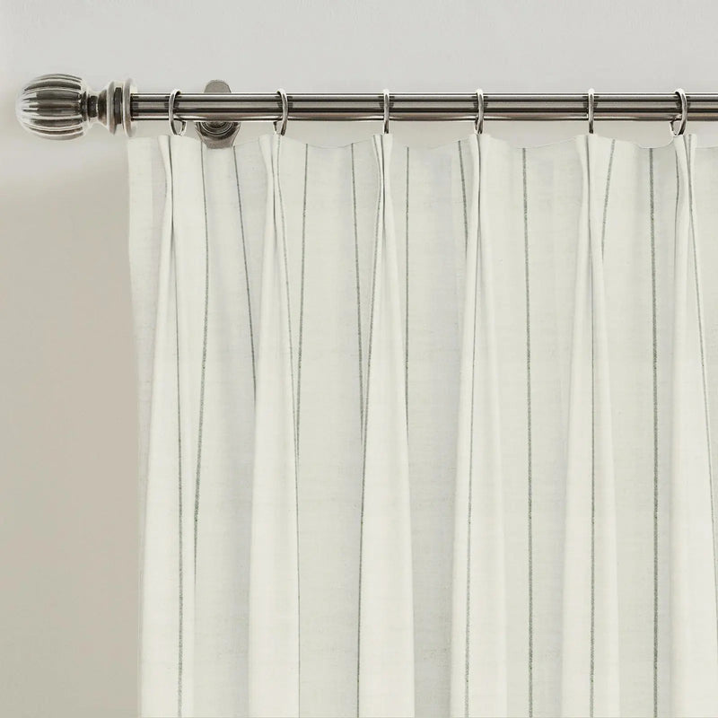 Stefana Silber x TWOPAGES Graphic Printed Linen Blend Pleated Curtains