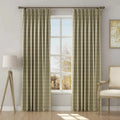 Stefana Silber x TWOPAGES Graphic Printed Linen Blend Pleated Curtains