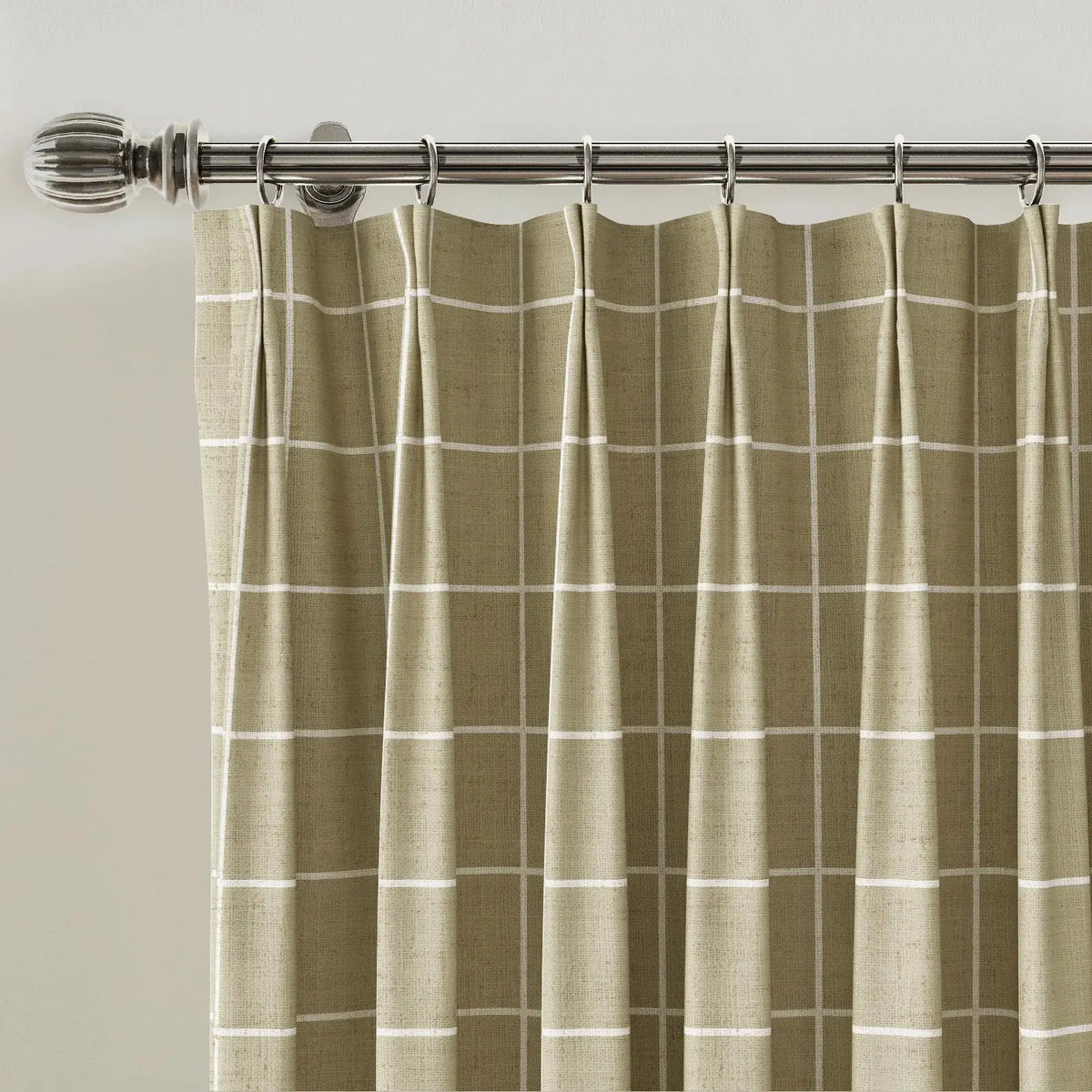 Stefana Silber x TWOPAGES Graphic Printed Linen Blend Pleated Curtains