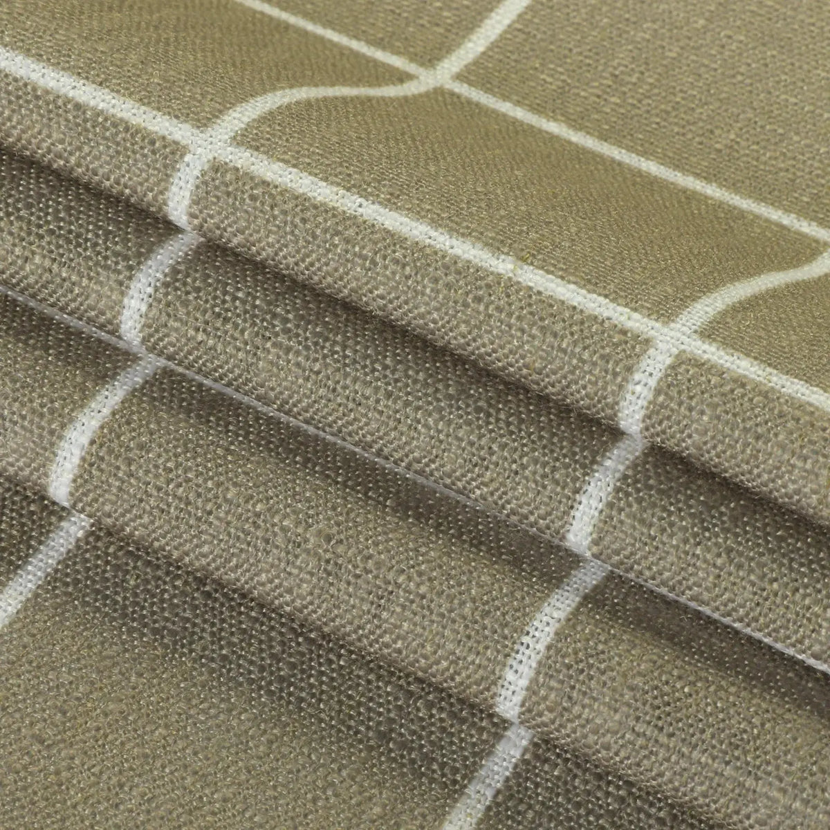 Stefana Silber x TWOPAGES Graphic Printed Linen Blend Pleated Curtains