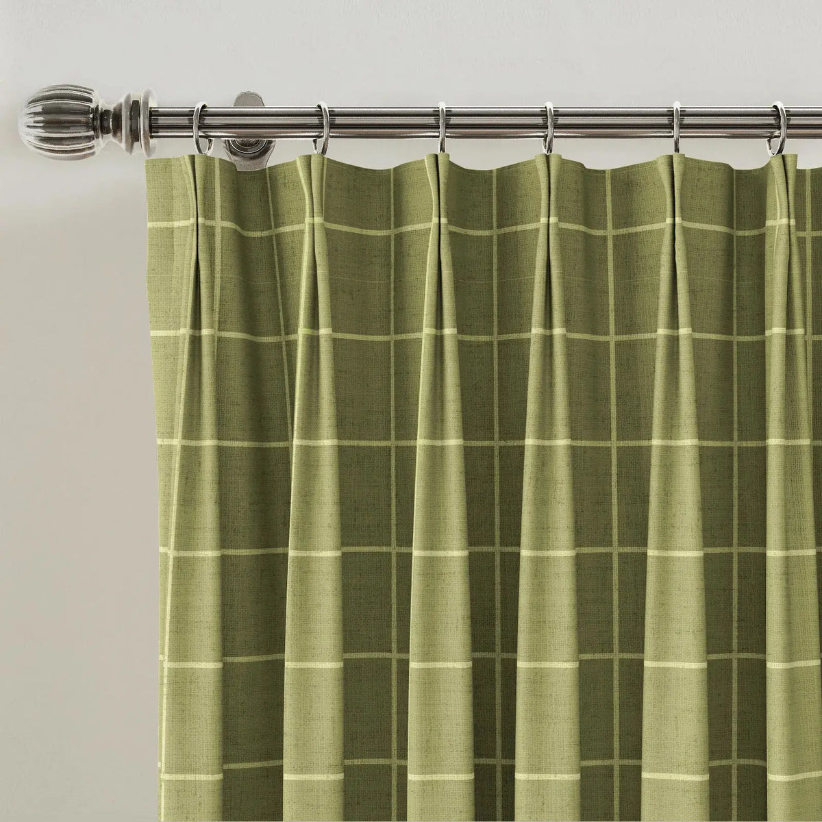 Stefana Silber x TWOPAGES Graphic Printed Linen Blend Pleated Curtains
