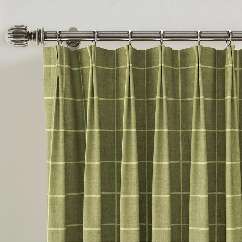 Stefana Silber x TWOPAGES Graphic Printed Linen Blend Pleated Curtains