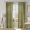 Stefana Silber x TWOPAGES Graphic Printed Linen Blend Pleated Curtains